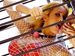 アナル, デカ尻, デカチン, デカパイ, ブロンド, フェラチオ, バック, 淫乱熟女