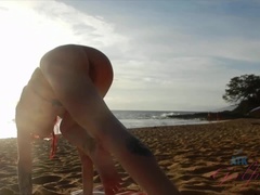 Leie, Bad, Freundin, Orgasmus, Im freien, Öffentlich, Dusche, Nass