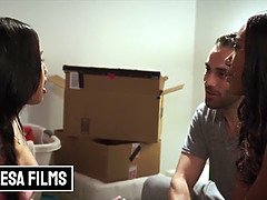 Schwarz, Frau frau mann, Hardcore, Hd, Interrassisch, Lecken, Muschi, Flotter dreier