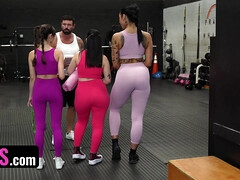 The Gym Is The Perfect Place For A Reverse Gangbang - BFFS - Big dick