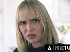 Blondine, Blasen, Kehlenfick, Schwanz, Hd, Realität, Reiten, Stiefmutter