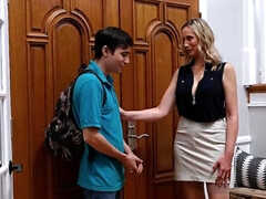 美女, ブロンド, フェラチオ, ズームショット, エロ熟女, 手コキする, ハードコア, ポルノスター