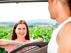 Enthousiasteling, Anaal, Pijpbeurt, Masturbatie, Natuurlijke tieten, Buiten, Mager, Tieten likken