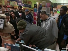 Adorable 19 year old is Bound and Ass Fucked in Public