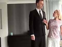 Blond, Pijpbeurt, Gebondenheid, Brits, Sperma in mond, Dominatie, Fetisj, Hd