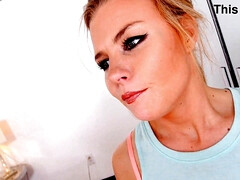 Nicole Clitman takes on a massive cock in POV, deepthroating it and swallowing every drop