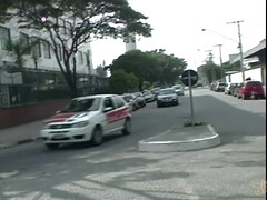 Easy Pick Up - Outdoor backyard anal sex with busty blonde t-girl Paola Lima