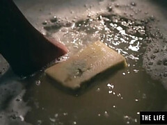 デカパイ, 茶髪の, 巨乳な, Hd, オーガズム, 一人, ストッキング, オッパイの