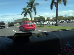 Plage, Blonde, Robe, Doigter, Petite amie, De plein air, Pov, Public