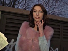 Czech amateur babe fucked in toilet 4 for money after casting