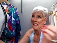 ブロンド, フェラチオ, 巨乳な, 女 人男 人, ハードコア, 熟年, 現実, 三人