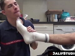 Leie, Grosser schwanz, Blasen, Kehlenfick, Schwanz, Schwul, Handjob, Masturbation