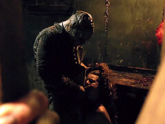 緊縛, ブロンド, フェラチオ, ボンデージ, 茶髪の, 毛深い, ハードコア, ラフ