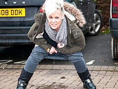 素人, デカ尻, デカパイ, ブロンド, 淫乱熟女, ヌード, アウトドア, ショートヘア