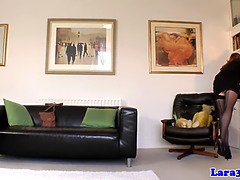 お尻, イギリス人, 茶髪の, ヒール, 淫乱熟女, 母, オマンコ, オッパイの