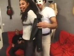 Anal, Noire, Sucer une bite, Partouze, Groupe, Interracial, Orgie, Adolescente