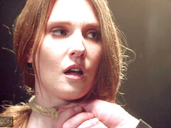 Anaal, Bondage discipline sadomasochisme, Pijpbeurt, Sperma in gezicht, Orgasme, Roodharige vrouw, Billekoek