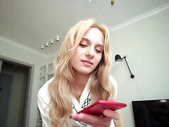 Nana, Grosse bite, Gros seins, Blonde, Sucer une bite, En gros plan de très près, Branlette thaïlandaise, Pov