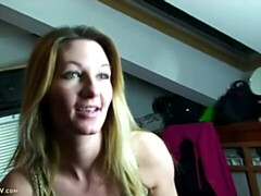 デカ尻, デカパイ, ブロンド, 淫乱熟女, 自然山雀, ヌード, ハメ撮り