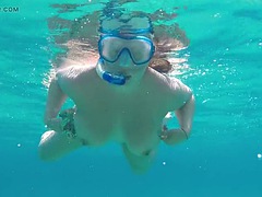 Underwater moments with hot views of my big natural tits and hot pussy