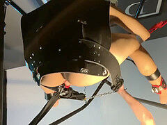 Friends Restraining Friends: gagged tied and blinded clittie takes anon