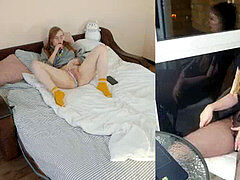 Stel, Masturbatie, Rijpe lesbienne, Moeder, Orgasme, Spion, Tiener, Speelgoed