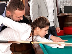 Kont, Bruinharig, Dubbele penetratie, Groepseks, Natuurlijke tieten, Klein, Tiener, Tieten likken