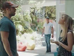 Negro, Rubia, Mamada, Corridas, Garganta profunda, Pequeña, Tetas