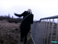 Enthousiasteling, Lieveling, Blond, Pijpbeurt, Mollig, Buiten, Gezichtspunt, Kut duiken