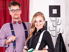 素人, デカチン, フェラチオ, バック, オフィス, オマンコ, 秘密の, ガリガリ