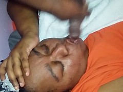 Cumming on wifey face