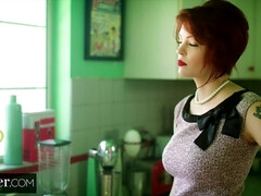 ブロンド, イく瞬間, イマラチオ, ポルノスター, オマンコ, 赤毛, 馬乗り, ラフ