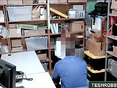 Grosser schwanz, Hundestellung, Monster, Natürlichen titten, Büro, Zierlich, Polizei, Rotschopf