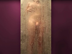 Leie, Grosser schwanz, Grosse titten, Masturbation, Transfrau, Dusche, Solo, Titten