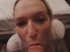 Tony's sista is deep-throating a rock rock-hard meat stick as deep as she can drink it