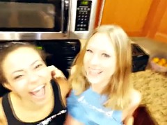 美女, デカパイ, フェラする