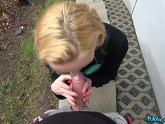 Blasen, Paar, Hundestellung, Handjob, Masturbation, Pov, Öffentlich, Muschi