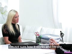 Horny lezzie breathtaking casting video