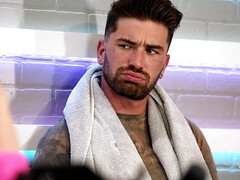 アナル, バイセクシャル, ブロンド, フェラチオ, バック, 顔射, ジム, おもらし