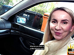Public European babe fucked outdoors by her sex date