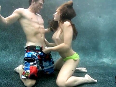 Callie Calypso makes him cum under water