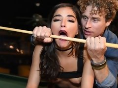 アナル, お尻, 茶髪の, ダブル開発, 手コキする, 異人種間, ティーン, 三人