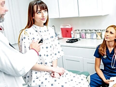 デカ尻, デカチン, フェラチオ, 医者, 女 人男 人, 毛深い, 自然山雀, ティーン