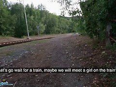 Enthousiasteling, Pijpbeurt, Sperma shot, Diep in de keel, Hd, Buiten, Gezichtspunt, Tieten likken