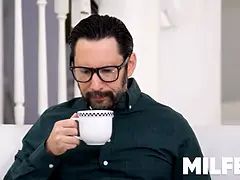 デカ尻, ブロンド, フェラチオ, 浮気者, バック, 熟年, 淫乱熟女, 怪物