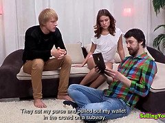 Leie, Blasen, Besamung, Gehörnter ehemann, Hardcore, Russisch, Kurzes haar, Ablutschen