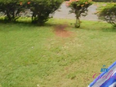 Corridas faciales, Pajear, Orgasmo, Al aire libre, Afeitado, Tetas, Voyeur, Mojado