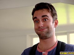 Vanessa Cage gave stepson a deep throat blowjob