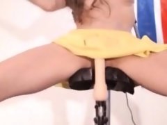 茶髪の, オナニー, 一人, ティーン, おもちゃ