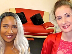 フェラチオ, イギリス人, ぶっかけ, イく瞬間, 顔射, 異人種間, 淫乱熟女, 母